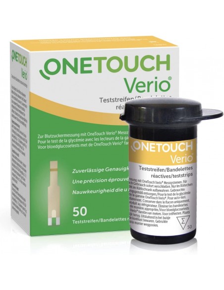 TIRAS REACTIVAS GLUCEMIA ONETOUCH VERIO 50 U