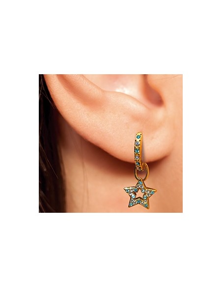 PENDIENTE ACERO QUIRURGICO BIOJOUX GINEVRA ESTRELLA 22MM