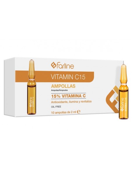 FARLINE AMPOLLAS FACIALES VITAMINA C 15% 10 AMPOLLAS 2 ML
