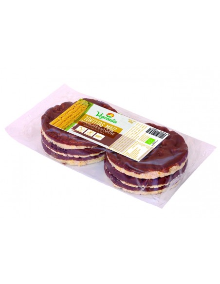 TORTITAS DE MAIZ Y CHOCOLATE CON LECHE VEGETALIA 95 GRAMOS 6 UNIDADES