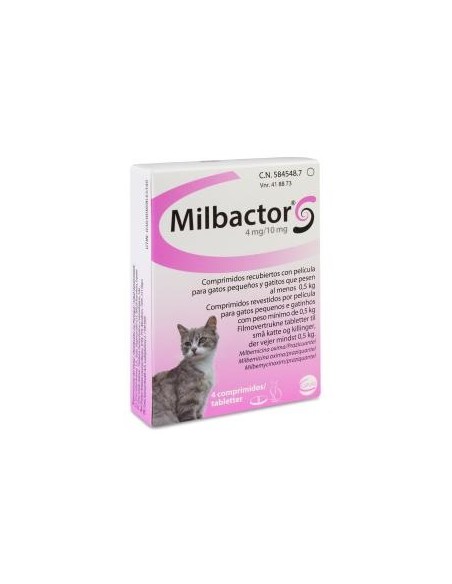 MILBACTOR 4 MG/10 MG 4 COM
