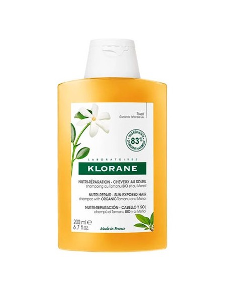 KLORANE POLYSIANES AL TAMANU BIO Y AL MONOÏ CHAMPU NUTRITIVO 1 ENVASE 200 ML