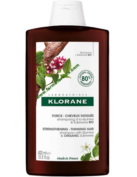 KLORANE CHAMPÚ A LA QUININA COMPLEJO VIT B 400 ML