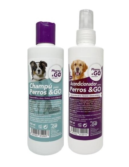 PACK CHAMPU Y ACONDICIONAD &GO PARA PERROS 250ML + 250ML