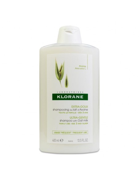 KLORANE CHAMPÚ EXTRASUAVE A LA LECHE DE AVENA 400 ML