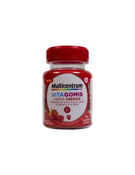 MULTICENTRUM VITAGOMIS LIBERA ENERGIA 30 CARAMELOS DE GOMA SABOR FRUTOS ROJOS