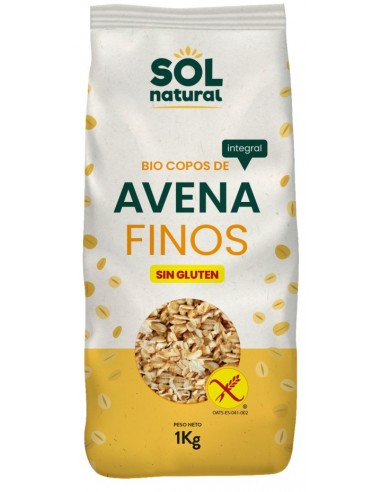 COPOS DE AVENA FINOS SIN GLUTEN 1 KILO SOL NATURAL