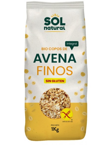 COPOS DE AVENA FINOS SIN GLUTEN 1 KILO SOL NATURAL