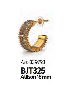 PENDIENTE ACERO QUIRURGICO BIO JOUX ALLISON 16 MM CHAPADO...