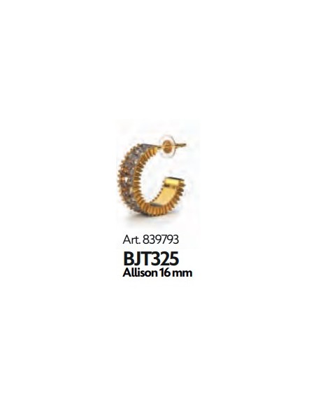 PENDIENTE ACERO QUIRURGICO BIO JOUX ALLISON 16 MM CHAPADO ORO 24K