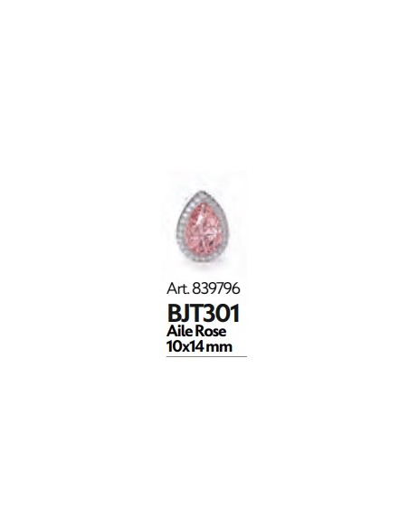 PENDIENTE ACERO QUIRURGICO BIO JOUX AILE ROSE 10X14MM