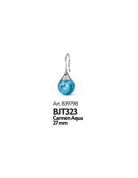 PENDIENTE ACERO QUIRURGICO BIO JOUX CARMEN AQUA 27MM