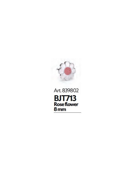 PENDIENTE ACERO QUIRURGICO BIO JOUX ROSE FLOWER 8MM