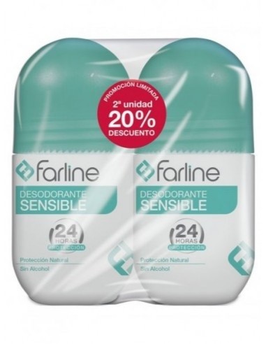 DUPLO DESODORANTE SENSIBLE FARLINE ROLL-ON  SIN...