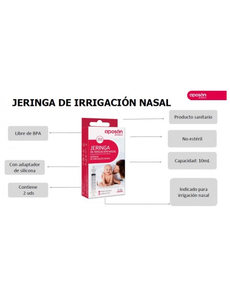APOSAN BOTIQUIN JERINGA IRRIGADOR NASAL 2 UNIDADES MONODOSIS 10 ML