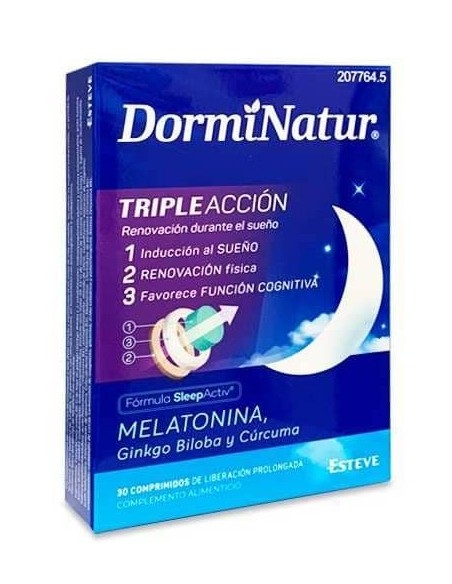 DORMINATUR TRIPLE ACCION 30 COMPRIMIDOS LIBERACION PROLONGADA
