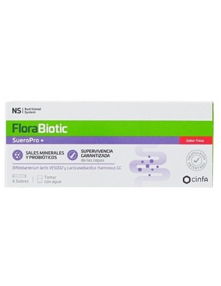 NS FLORABIOTIC SUEROPRO+ 6 SOBRES SABOR FRESA