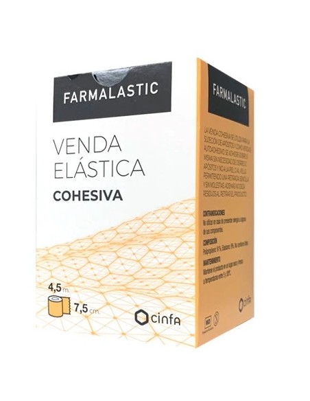 VENDA ELASTICA COHESIVA FARMALASTIC BLANCA 4.5 M X 7.5 CM