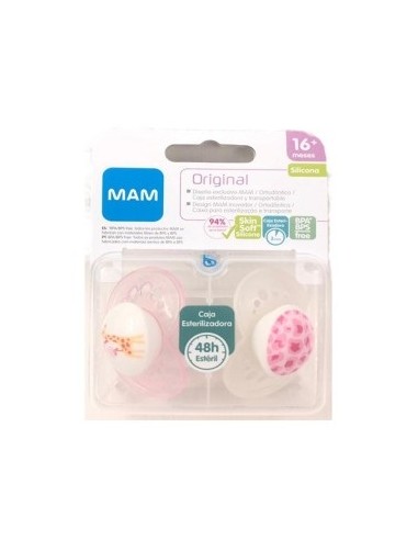 CHUPETE MAM ORIGINAL SILICONA  2 UNIDADES +16M...