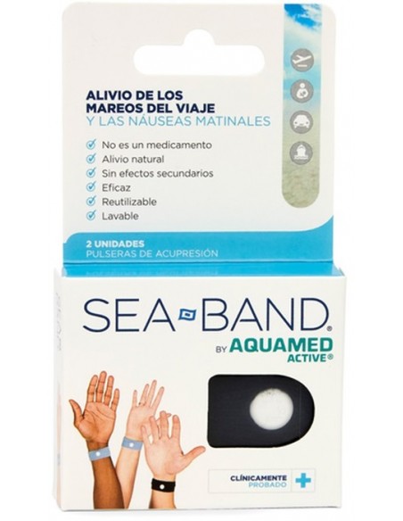 AQUAMED ACTIVE PULSERA ANTIMAREO ADULTO 2 UNIDADES
