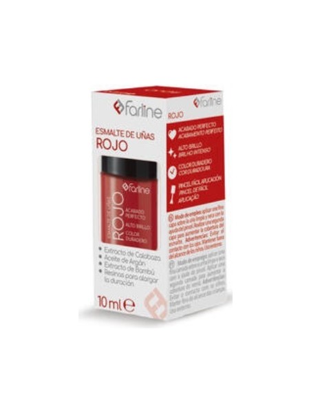 FARLINE ESMALTE DE UÑAS 1 ENVASE 10 ML COLOR ROJO