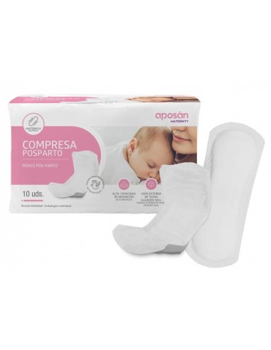 COMPRESAS POSPARTO APOSAN MATERNITY 10 UNIDADES