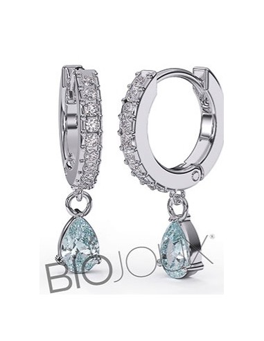 PENDIENTE ACERO QUIRURGICO BIO JOUX INES AQUA 24MM