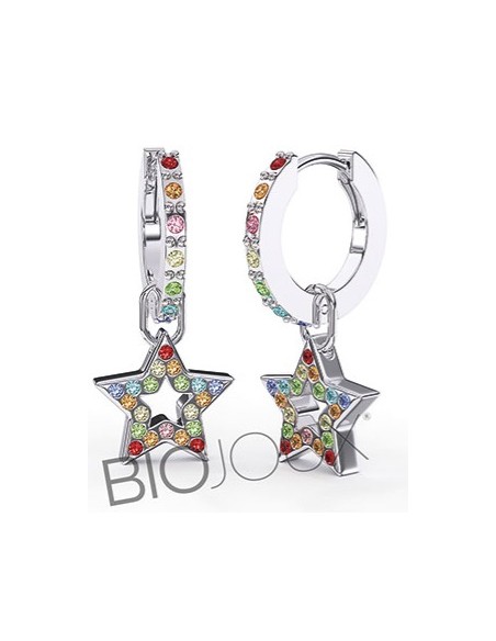 PENDIENTE ACERO QUIRURGICO BIO JOUX GINEVRA ESTRELLA COLOR 12MM