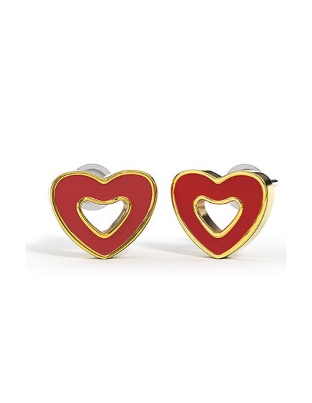 PENDIENTE ACERO QUIRURGICO BIO JOUX MI PRIMER CORAZON ROJO 8MM PERNO CORTO