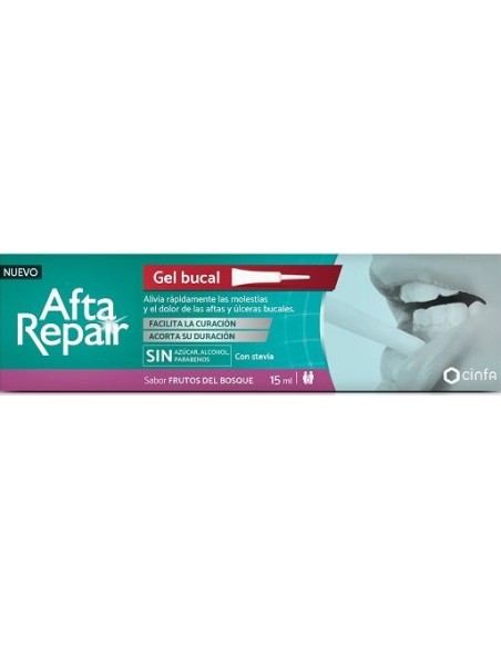 AFTA REPAIR GEL 1 ENVASE 15 ML SABOR FRUTOS DEL BOSQUE