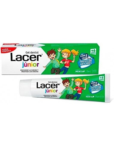 LACER JUNIOR GEL DENTAL 75 ML MENTA