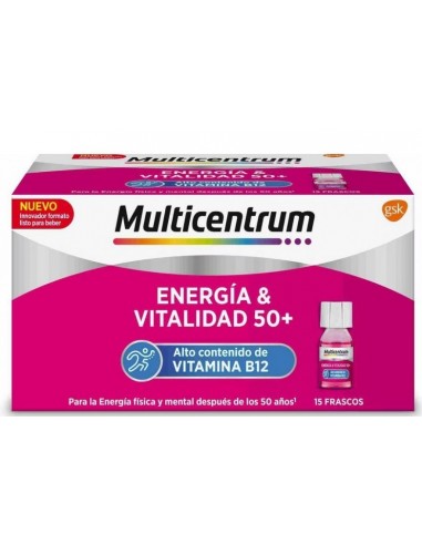 MULTICENTRUM ENERGIA & VITALIDAD 50+ 15 FRASCOS...