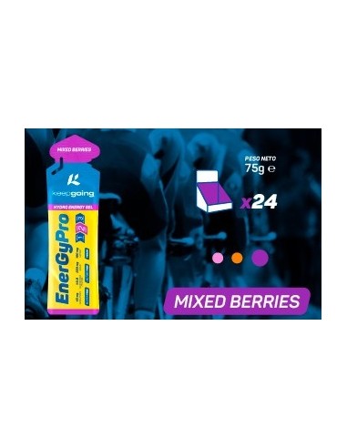 ENERGYPRO GEL MIXED BERRIES 75 GRAMOS 24 UNIDADES