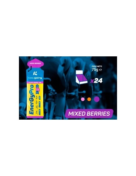 ENERGYPRO GEL MIXED BERRIES 75 GRAMOS 24 UNIDADES