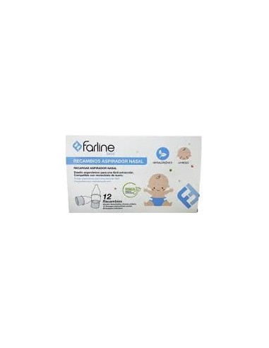 ASPIRADOR NASAL RECAMBIOS FARLINE BEBE 12 UNIDADES