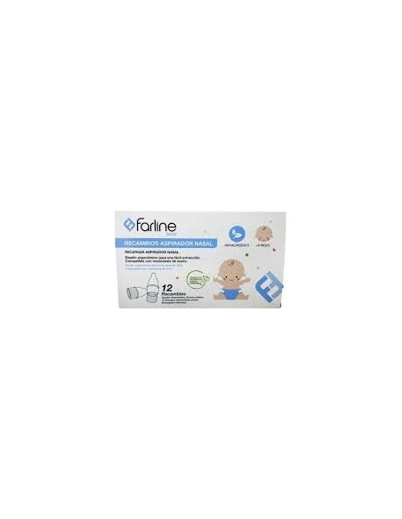 ASPIRADOR NASAL RECAMBIOS FARLINE BEBE 12 UNIDADES