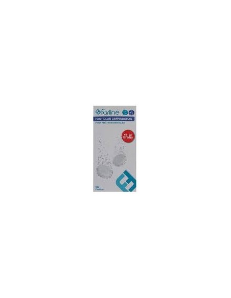 FARLINE PASTILLAS LIMPIADORAS LIMPIEZA PROTESIS DENTAL 96 TABLETAS
