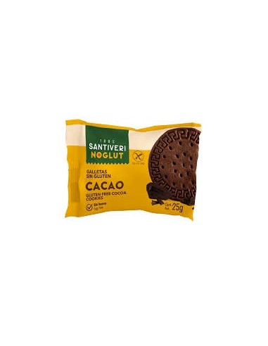 GALLETAS SIN GLUTEN SANTIVERI NOGLUT CACAO 25G