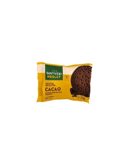 GALLETAS SIN GLUTEN SANTIVERI NOGLUT CACAO 25G
