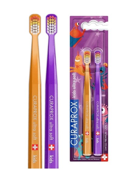 EDICION LIMITADA DUPLO CEPILLOS CURAPROX 5460 ULTRA SOFT KIDS SUPERHEROES EDITION