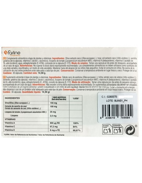 FARLINE DUPLO SOLAR 2X30 CAPSULAS