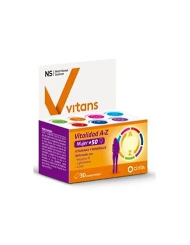 NS VITANS VITALIDAD A-Z MUJER 50+ 30 COMPRIMIDOS