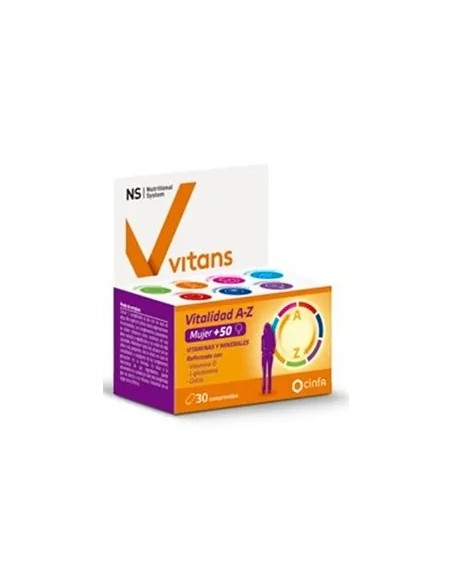NS VITANS VITALIDAD A-Z MUJER 50+ 30 COMPRIMIDOS