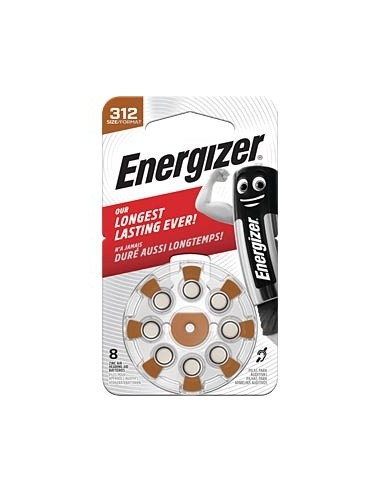 PILAS PARA AUDIFONOS ENERGIZER 312 8 UNIDADES