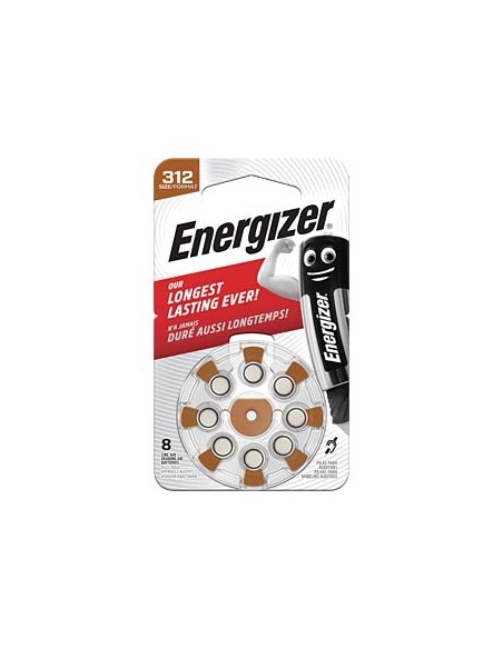 PILAS PARA AUDIFONOS ENERGIZER 312 8 UNIDADES