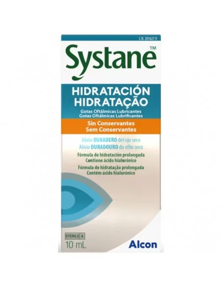 SYSTANE HIDRATACION GOTAS OFTALMICAS LUBRICANTES SIN CONSERVANTES 1 FRASCO 10 ML