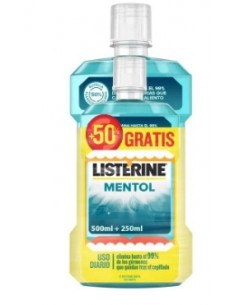 LISTERINE MENTOL  SUAVE PACK 500+250ML