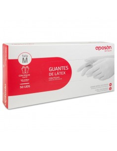 GUANTES DE LATEX APOSAN BOTIQUIN 50 UNIDADES TALLA M