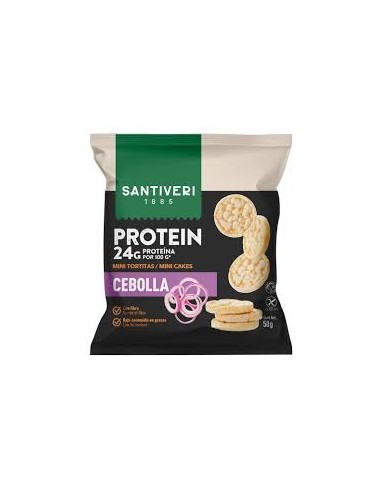 SANTIVERI MINI TORTITAS PROTEIN CEBOLLA 50 GRAMOS