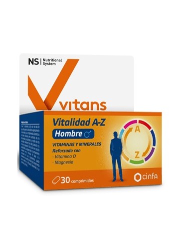 NS VITANS VITALIDAD A-Z HOMBRE 30 COMPRIMIDOS